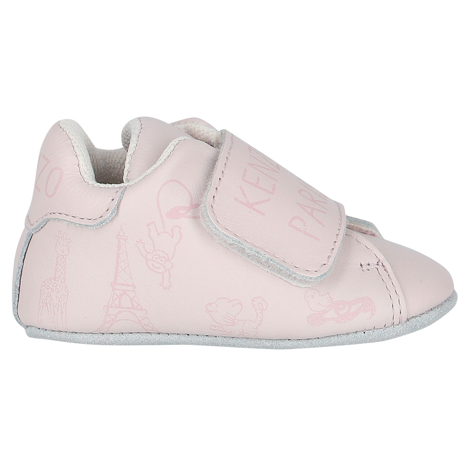 Baby Girls Pink Logo Pre Walker Shoes, 2, hi-res
